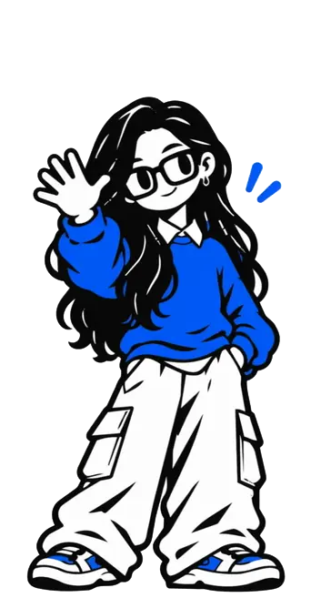 Illustration of Daniss waving
