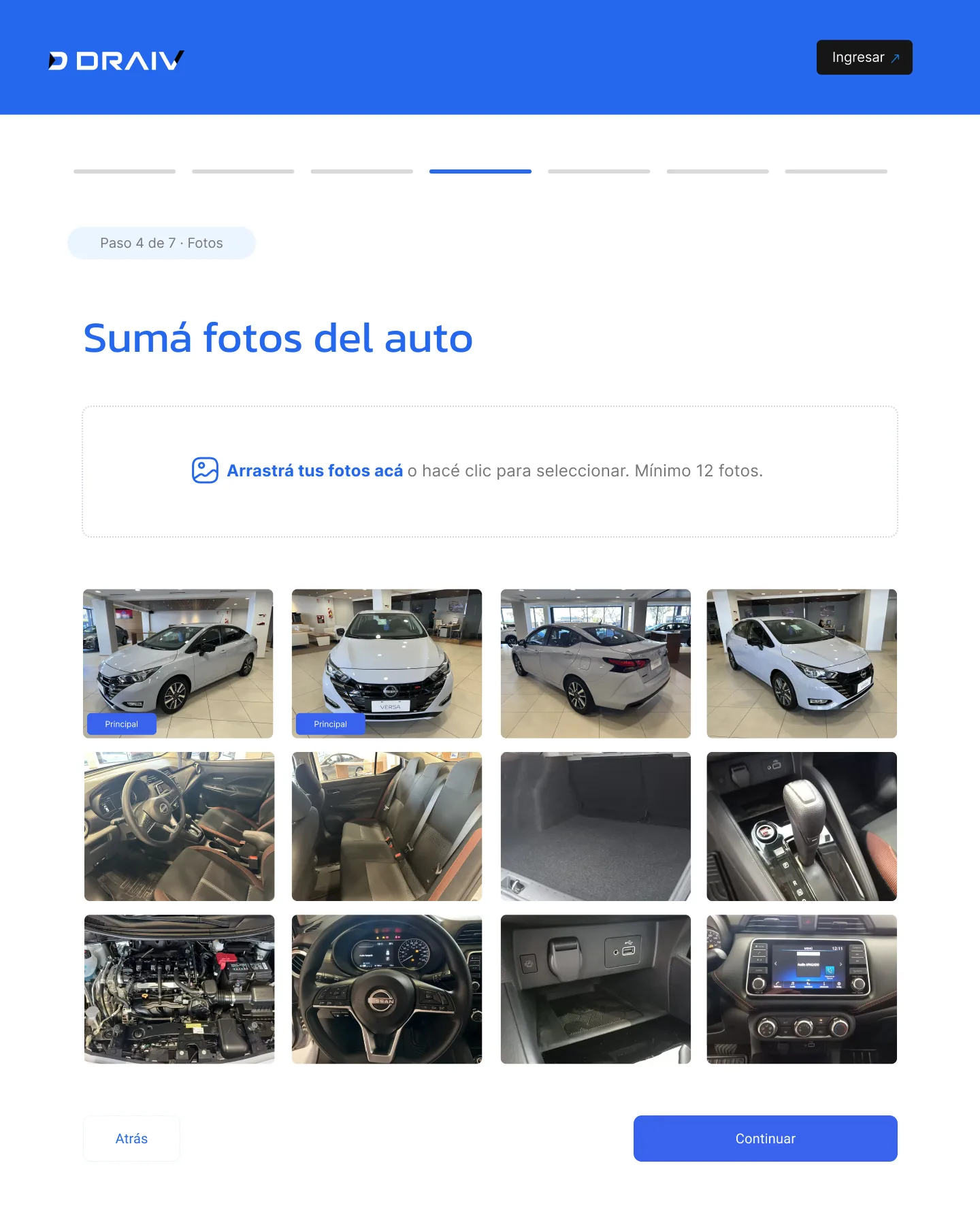 Publicar, paso 4 de 7: fotos