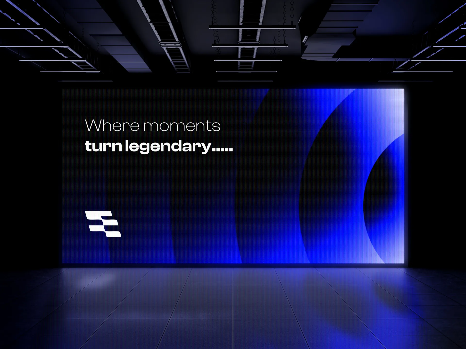Pantalla con el símbolo en un espacio
