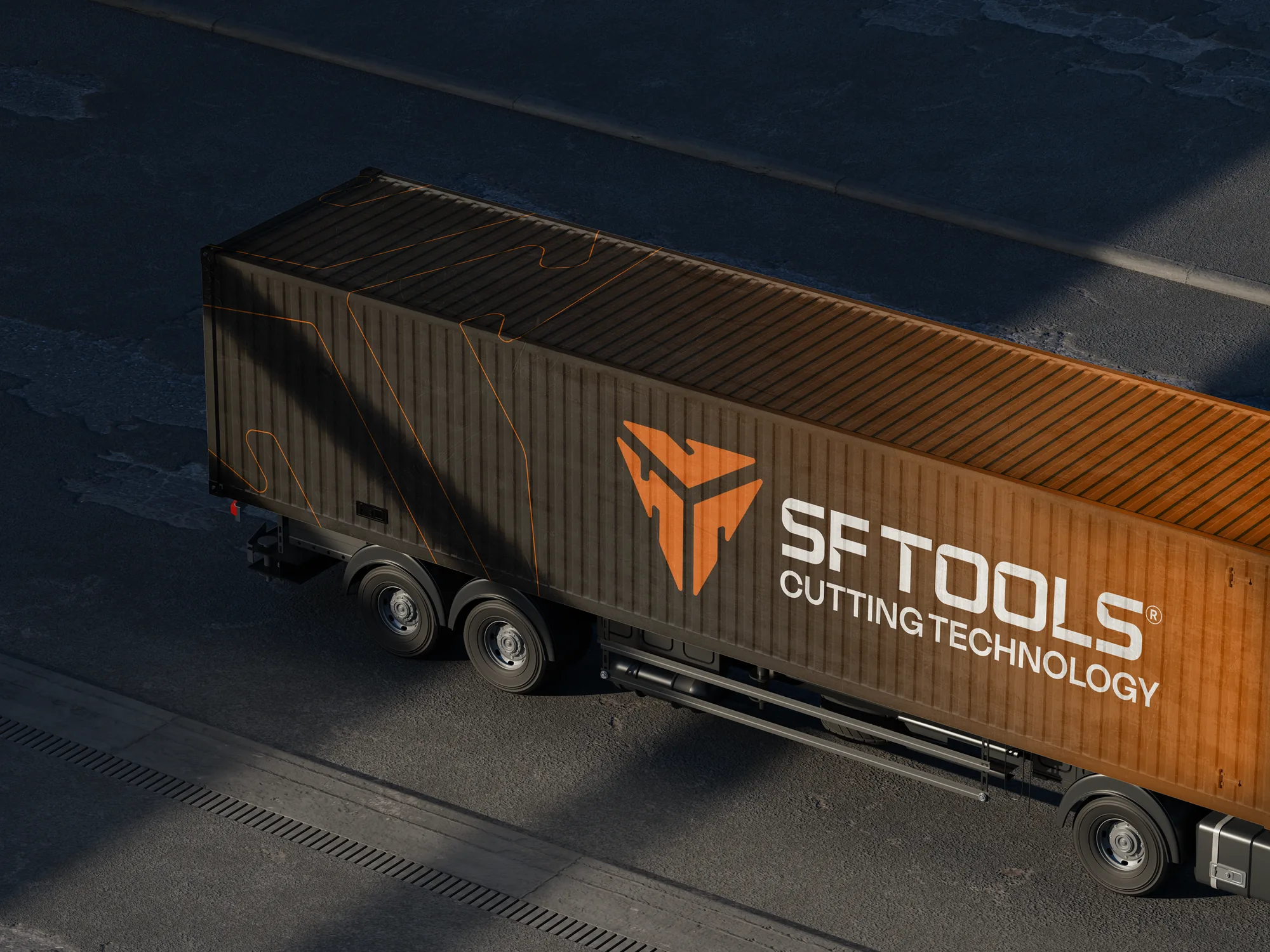 Camión con la marca SF TOOLS