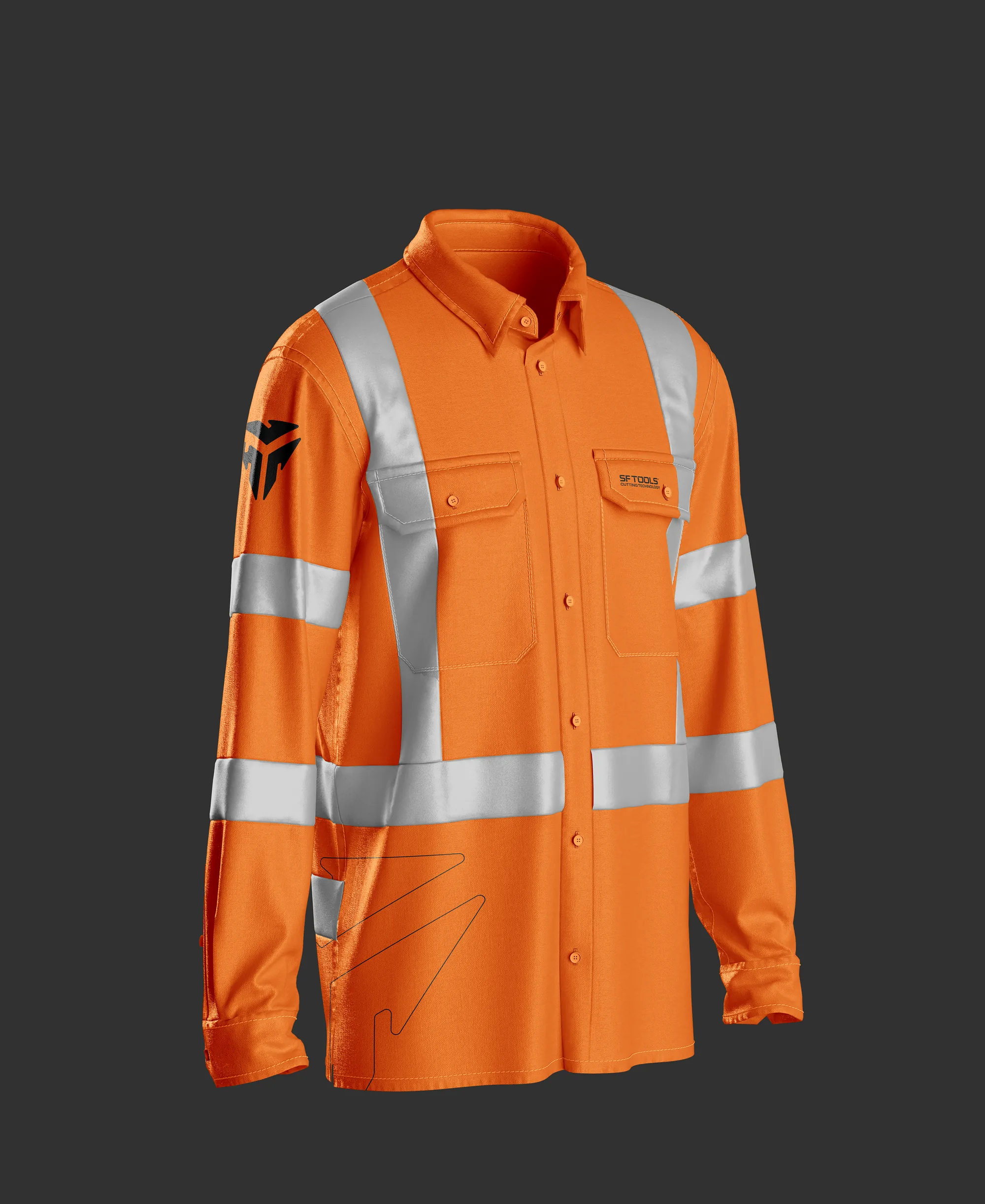 Campera de trabajo con reflectivos