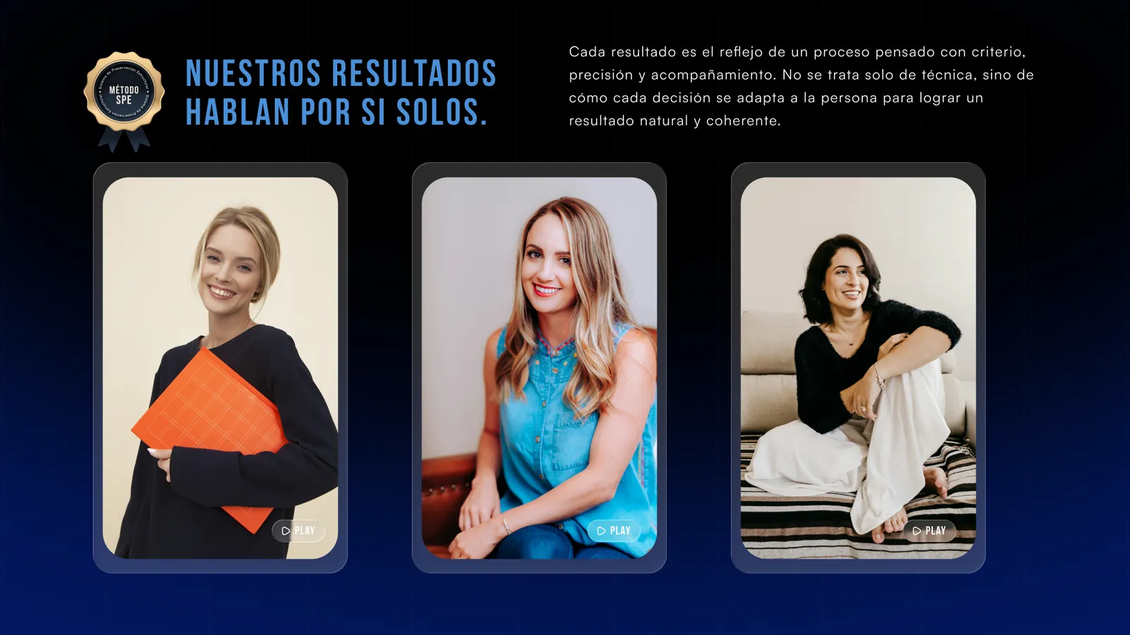 Sección “Nuestros resultados”