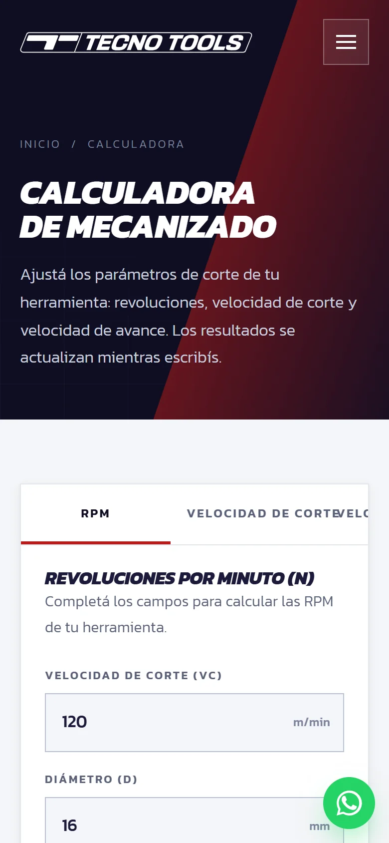 Calculadora en mobile