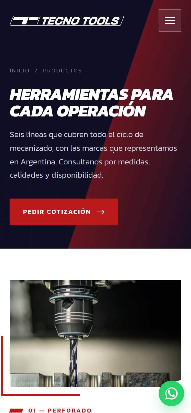 Productos en mobile